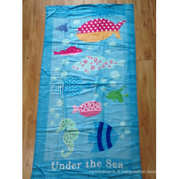 Serviette de plage 100% velours (BC-BT1016)